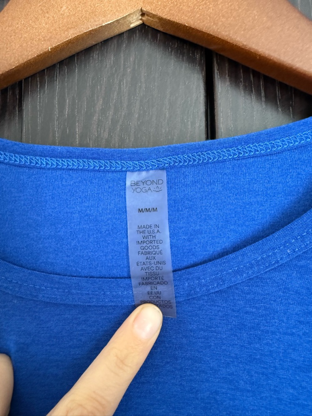 Beyond Yoga -
Featherweight Classic Crew
Pullover in Electric Blue - Picture 3 of 3